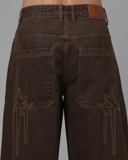 Loiter Star Born Selvedge Denim Jeans Brown