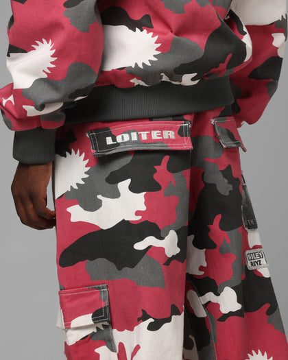 Loiter X WWE Dudley Boyz Cargo Pants Red Camo