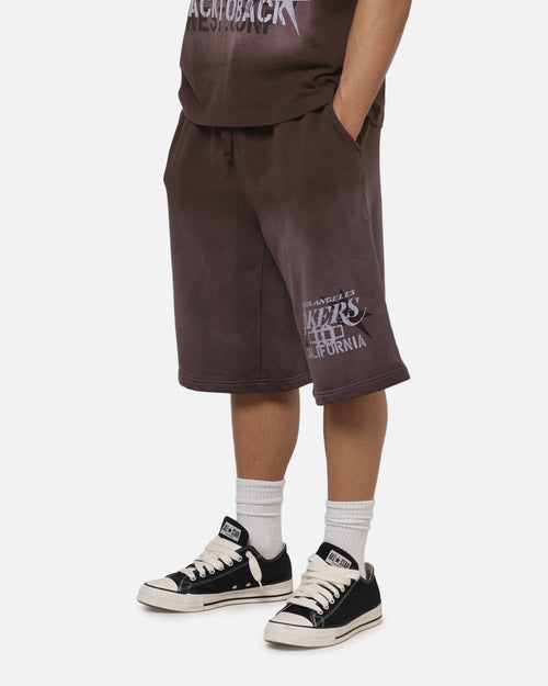 Mitchell & Ness Los Angeles Lakers Overprint Shorts Dark Oak