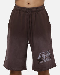 Mitchell & Ness Los Angeles Lakers Overprint Shorts Dark Oak
