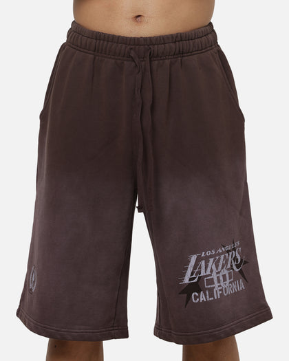 Mitchell & Ness Los Angeles Lakers Overprint Shorts Dark Oak