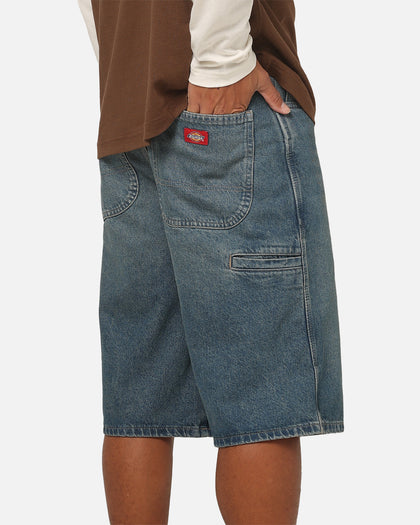 Dickies Denim 13" Loose Jean Shorts Khaki Tinted Blue