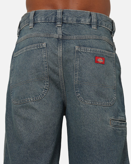 Dickies Denim 13" Loose Jean Shorts Khaki Tinted Blue