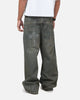 Ed Hardy Ghost Tattoo Ultra Wide Jeans Dirty Denim