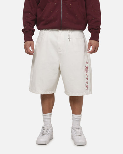 Saint Morta Umbra Scripted Jorts Off White