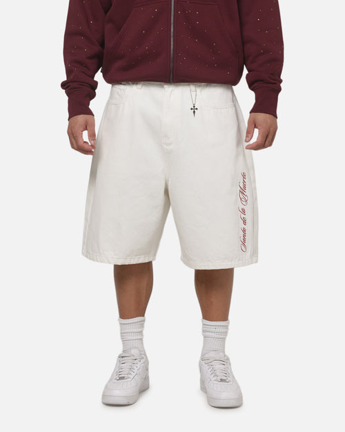 Saint Morta Umbra Scripted Jorts Off White