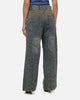 Women's Panelled Ultra Baggy Jeans Mid Blue