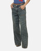 Women's Panelled Ultra Baggy Jeans Mid Blue