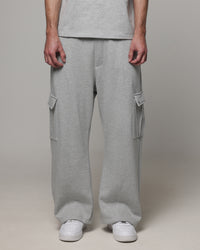 American Thrift Cargo Wide Leg Track Pants Grey Marle
