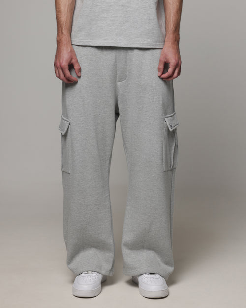 American Thrift Cargo Wide Leg Track Pants Grey Marle