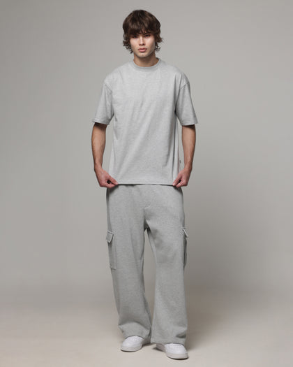 American Thrift Cargo Wide Leg Track Pants Grey Marle