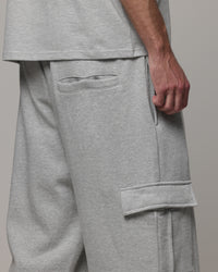 American Thrift Cargo Wide Leg Track Pants Grey Marle