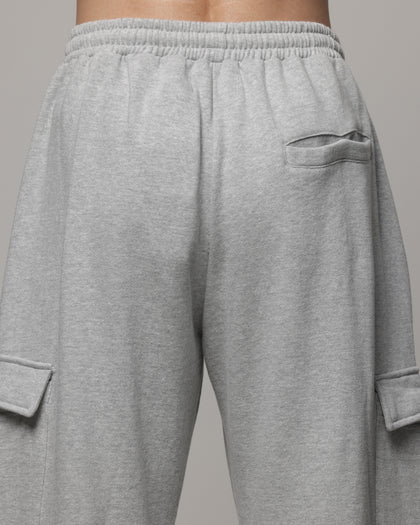 American Thrift Cargo Wide Leg Track Pants Grey Marle