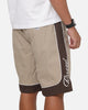 Carre Script Boardshorts Brown