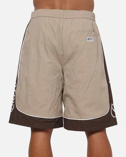 Carre Script Boardshorts Brown