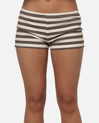 Ed Hardy Women's Essential Mini Shorts Brown/Off White