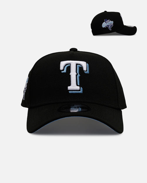 New Era Texas Rangers 'Black And Sky Blue' 9FORTY A-Frame Snapback Black/Sky Blue