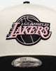 New Era Los Angeles Lakers "Chrome Black Pink" 9Forty A-Frame Snapback White