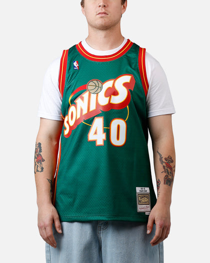 Mitchell & Ness Shawn Kemp Seattle SuperSonics #40 '95-'96 Road Swing Jersey Green