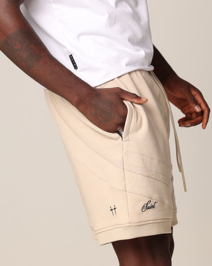 Saint Morta Homebase Fleece Shorts Stone