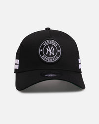 New Era New York Yankees 'Stripe' 9FORTY A-Frame Trucker Snapback Black/White