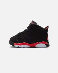 Jordan Kids' Air Jordan 6 Retro "Infrared Salesman" (TD) Black/Lt Crimson