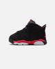 Jordan Kids' Air Jordan 6 Retro "Infrared Salesman" (TD) Black/Lt Crimson