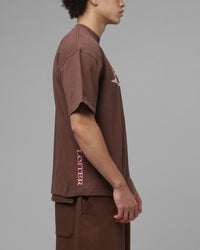 Loiter Hybrid Premium T-Shirt Brown/Pink