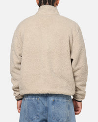 Tommy Jeans Relaxed Badge Zip Through Jacket Beige