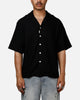 Banx Signature Waffle Button Up Shirt Black