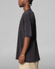 Loiter Pain T-Shirt Black Acidwash