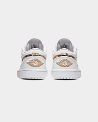 Jordan Women's Air Jordan 1 Low SE "Metallic Gold" White/Metallic Gold
