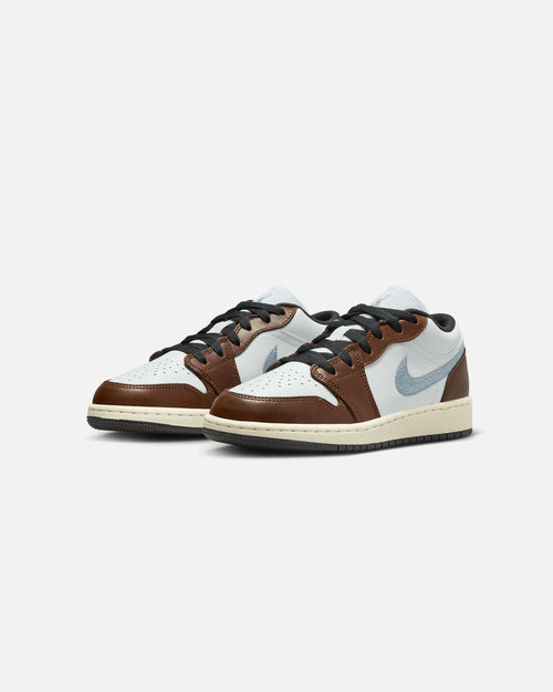 Jordan Kids' Air Jordan 1 Low SE (GS) White/Blue Grey