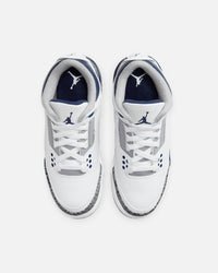 Jordan Kids' Air Jordan 3 Retro BG (GS) White/Midnight