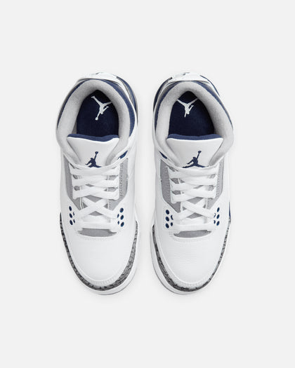 Jordan Kids' Air Jordan 3 Retro BG (GS) White/Midnight