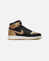 Jordan Kids' Air Jordan 1 High OG  (GS)"Metallic Gold" Black/Metallic