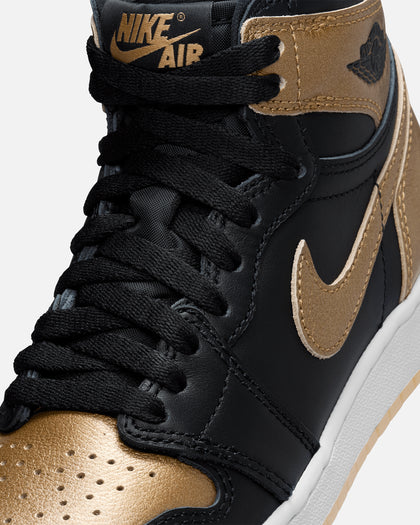 Jordan Kids' Air Jordan 1 High OG  (GS)"Metallic Gold" Black/Metallic