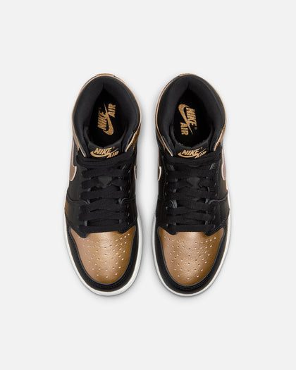 Jordan Kids' Air Jordan 1 High OG  (GS)"Metallic Gold" Black/Metallic