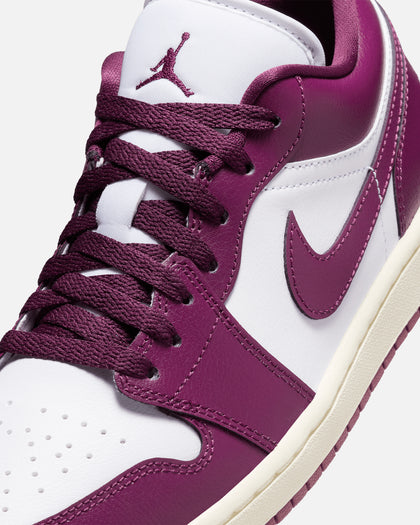 Jordan Women's Air Jordan 1 Low "Fireberry" White/Bordeaux