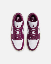 Jordan Women's Air Jordan 1 Low "Fireberry" White/Bordeaux