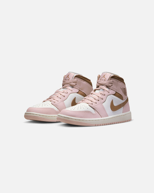 Jordan Women's Air Jordan 1 Mid "Neapolitan" Pink Oxford/Archaeo Brown