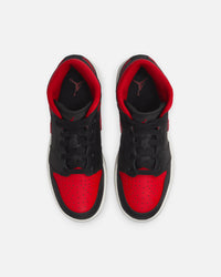 Jordan Kids' Air Jordan 1 Mid (GS) Black/Varsity Red