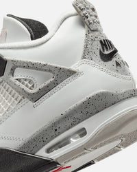 Jordan Kids' Air Jordan 4 Retro OG Remastered "White Cement" (GS) Summit White/Fire Red/Cement Grey