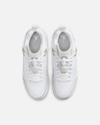 Jordan Kids' Spizike Low (GS) White/Neutral Grey-Metallic Silver