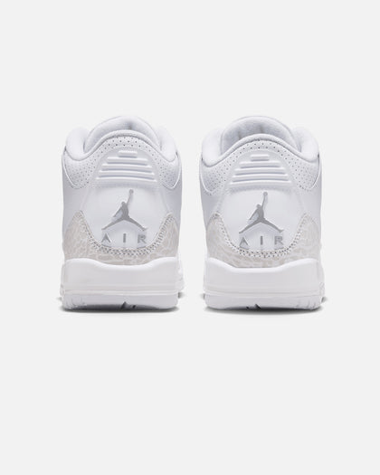 Jordan Kids' Air Jordan 3 Retro "Pure Money" (GS) White/Silver