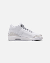 Jordan Kids' Air Jordan 3 Retro "Pure Money" (GS) White/Silver