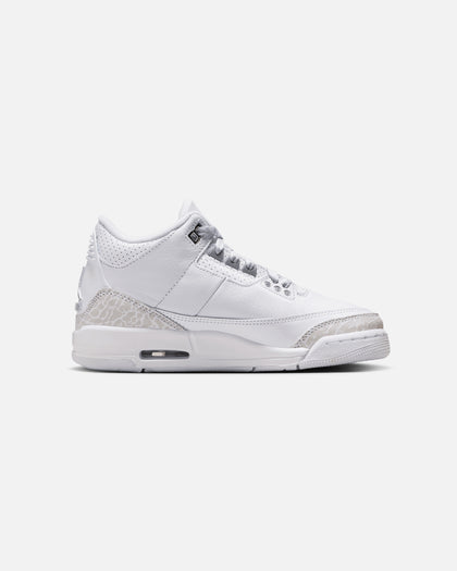 Jordan Kids' Air Jordan 3 Retro "Pure Money" (GS) White/Silver
