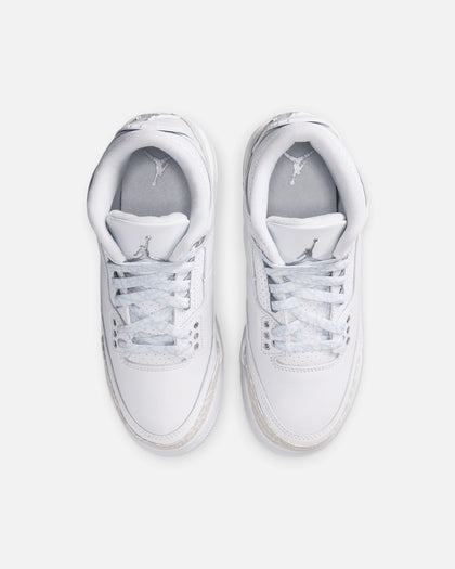 Jordan Kids' Air Jordan 3 Retro "Pure Money" (GS) White/Silver