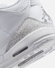 Jordan Kids' Air Jordan 3 Retro "Pure Money" (GS) White/Silver