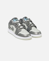 Jordan Kids' Air Jordan 1 Low SE (GS) Flat Pewter/Blue Chill